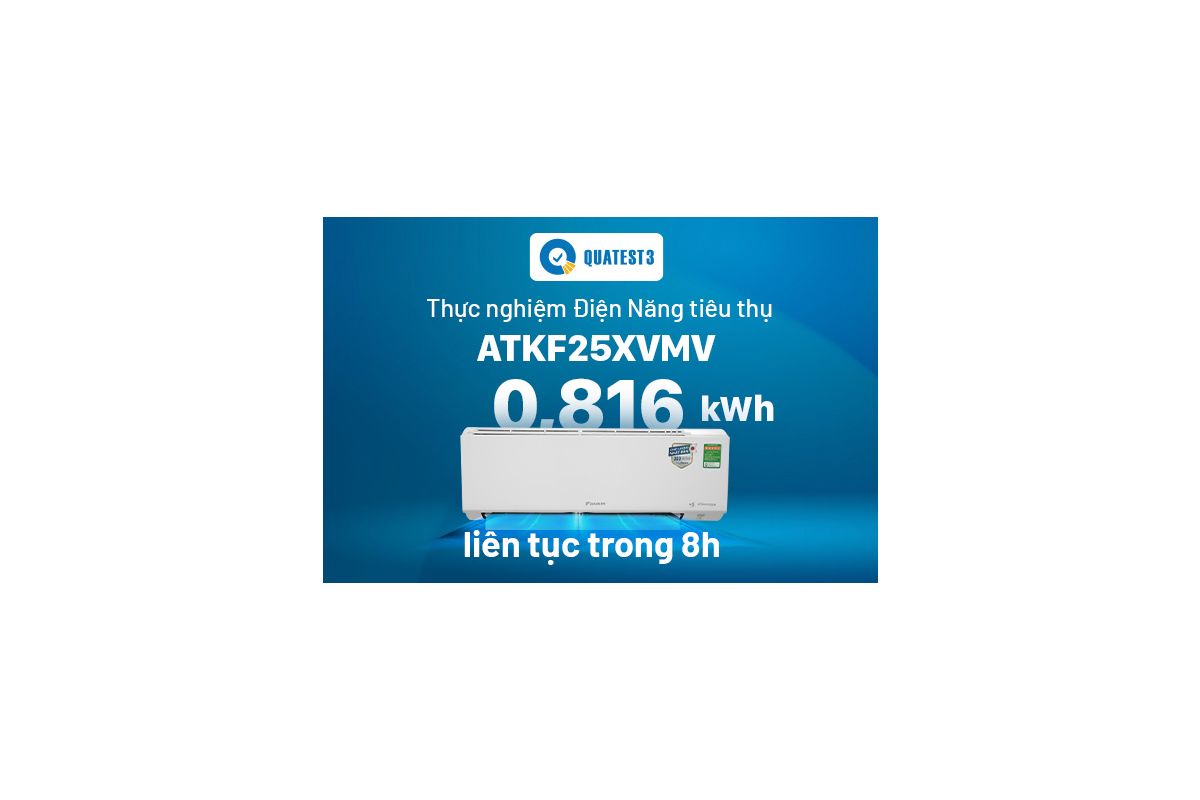QUATEST 3 - Thực nghiệm điện năng tiêu thụ của model Inverter ATKF25XVMV