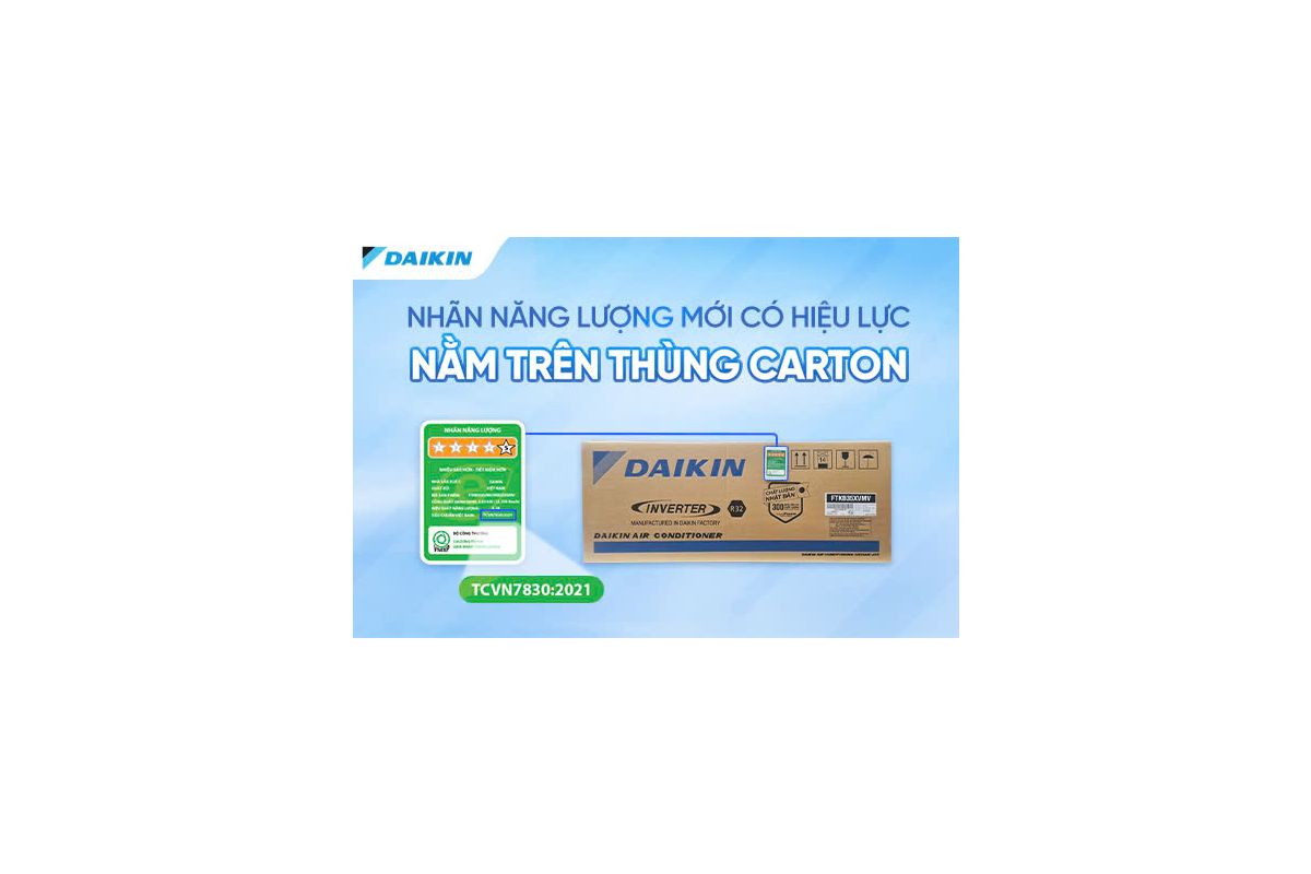 Thông Báo Thay Đổi Nhãn Năng Lượng Trên Máy Điều Hòa Không Khí Nhãn Hiệu Daikin