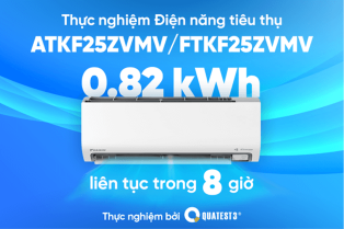 QUATEST 3 - Thực nghiệm điện năng ti&ecirc;u thụ của model Inverter ATKF25ZVMV/ FTKF25ZVMV